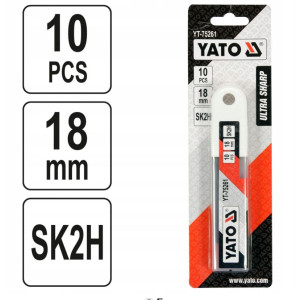 Ostrza do nożyków  18mm  10szt ULTRA SHARP  YATO